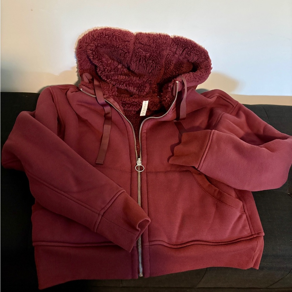 Athleta Burgundy Fleece Jacket